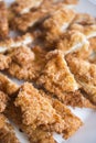 Fried chicken in buffet line for lunch