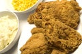 Fried chicken dinner Royalty Free Stock Photo