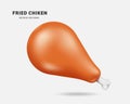 Fried chicken drumsticks crispy on the outside soft on inside Royalty Free Stock Photo