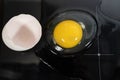Fried chicken egg non-stick pan Royalty Free Stock Photo