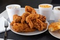 Fried chicken family meal Royalty Free Stock Photo