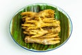 Fried chicken feet (Indonesian called ceker or cakar) with white background Royalty Free Stock Photo