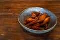 Fried Chicken in Fish Sauce on wooden table