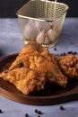 Fried Chicken with Garlic and Pepper Royalty Free Stock Photo