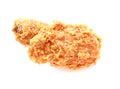 Fried chicken isolated white background.