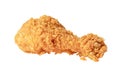 Fried chicken leg drumstick with clipping path Royalty Free Stock Photo