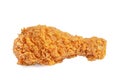 Fried chicken leg drumstick isolated on white background with clipping path Royalty Free Stock Photo