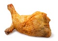 Fried chicken legs close-up on a white background. Isolated Royalty Free Stock Photo