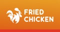 Fried Chicken Logo with Burning Rooster with Fire Royalty Free Stock Photo