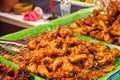 Fried chicken in market bangkok thailand