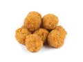 fried chicken meatballs on a white background Royalty Free Stock Photo