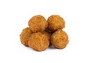 fried chicken meatballs on a white background Royalty Free Stock Photo