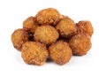 fried chicken nuggets isolated on a white background Royalty Free Stock Photo