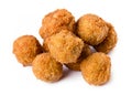 fried chicken nuggets isolated on a white background Royalty Free Stock Photo