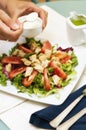 Fried chicken salad Royalty Free Stock Photo