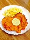 fried chicken schnitzel Royalty Free Stock Photo
