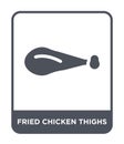 fried chicken thighs icon in trendy design style. fried chicken thighs icon isolated on white background. fried chicken thighs Royalty Free Stock Photo