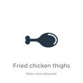 Fried chicken thighs icon vector. Trendy flat fried chicken thighs icon from bistro and restaurant collection isolated on white