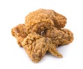 Fried chicken on white background Royalty Free Stock Photo