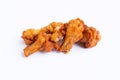 Fried chicken on white background Royalty Free Stock Photo