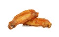 Fried chicken wing isolated on white background Royalty Free Stock Photo