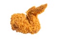 Fried Chicken Wing isolated on white background with clipping path Royalty Free Stock Photo