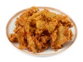 fried chicken wings in bowl on a white background Royalty Free Stock Photo