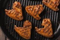 Fried chicken wings grill on grill pan Royalty Free Stock Photo