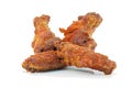Fried chicken wings isolated