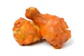 Fried chicken wings on white background Royalty Free Stock Photo