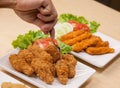 Fried chicken wings. Royalty Free Stock Photo