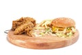 Fast food isolated over white Royalty Free Stock Photo