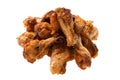 Fried chiken wings isolated Royalty Free Stock Photo