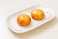 Fried Chinese Lava Buns Royalty Free Stock Photo