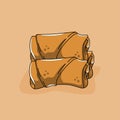 fried chinese spring rolls illustration vector stock Royalty Free Stock Photo