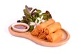 Fried Chinese Traditional Spring rolls food Royalty Free Stock Photo