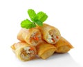 Fried Chinese Traditional Spring rolls food Royalty Free Stock Photo