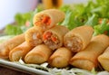 Fried Chinese Traditional Spring rolls food