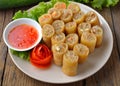 Fried Chinese Traditional Spring rolls food Royalty Free Stock Photo