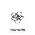 Fried Clams icon. Line simple icon for templates, web design and infographics