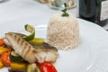 Fried cod with rice Royalty Free Stock Photo