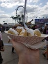 Fried cookies at the fair Royalty Free Stock Photo