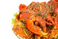 Fried Crab with curry paste Royalty Free Stock Photo