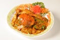 Fried crab with curry powder Royalty Free Stock Photo