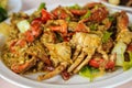 Fried crab with curry powder