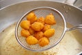 Fried cream Ascolana called crema fritta all`Ascolana is a traditional dish of Ascoli Piceno area in Marche region