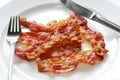 Fried crispy bacon