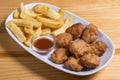 Fried crispy chicken nuggets Royalty Free Stock Photo