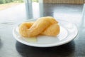 Fried crispy cruller Royalty Free Stock Photo