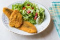 Fried Crispy Sardine Fish Plate with Salad / Seafood Sardalya Royalty Free Stock Photo